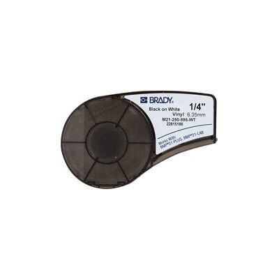 Brady M21-250-595-WT-BK nyomtató címke - Vinil - Fekete & Fehér - 6mm x 6,4m Brady M21-250-595-WT-BK nyomtató címke - Vinil - Fekete & Fehér - 6mm x 6,4m