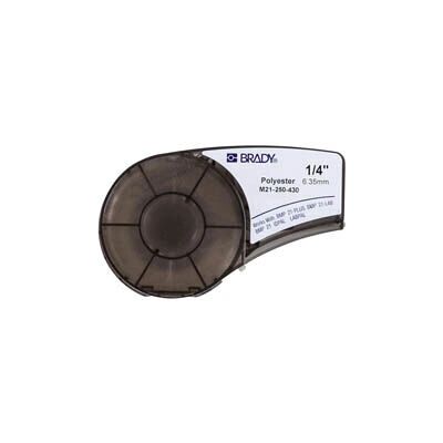 Brady M21-250-430 Polyester Etikettenband - Selbstklebend, Schwarz auf Transparent Brady M21-250-430 Polyester Etikettenband - Selbstklebend, Schwarz auf Transparent