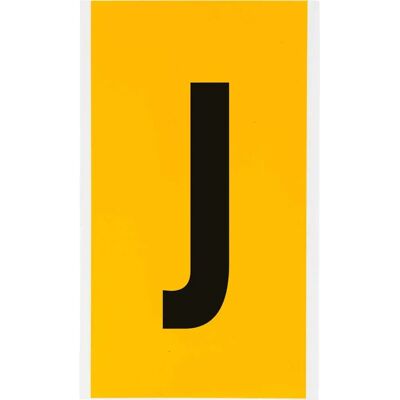 Brady 1570-J Noir sur Jaune 127 x 228mm Étiquette Vinyl Brady 1570-J Noir sur Jaune 127 x 228mm Étiquette Vinyl
