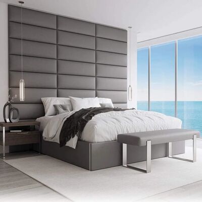 VANT PANELS Headboard Panel - Gray Faux Leather - 91cm VANT PANELS Headboard Panel - Gray Faux Leather - 91cm