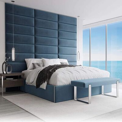 VANT PANELS - Tête de lit rembourrée et panneau mural - 91cm Bleu - Publicité VANT PANELS - Tête de lit rembourrée et panneau mural - 91cm Bleu - Publicité