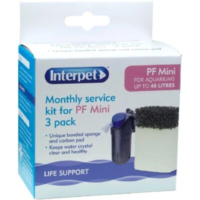Interpet - PF Mini Aquarium Power Filter - Pack 3 - Kit Interpet - PF Mini Aquarium Power Filter - Pack 3 - Kit