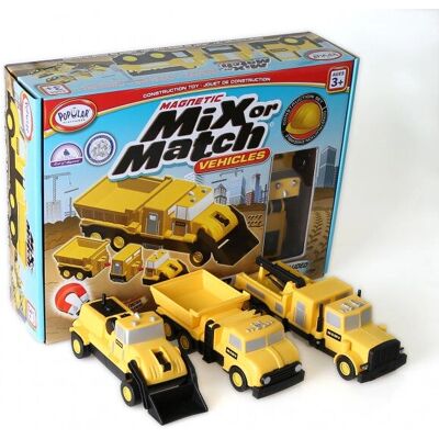 Popular Playthings Mix or Match Vehicles Construction - Zestaw Pojazdów Popular Playthings Mix or Match Vehicles Construction - Zestaw Pojazdów