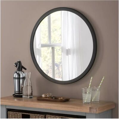 Yearn Black Round Wall Mirror - Wall Mirror Yearn Black Round Wall Mirror - Wall Mirror