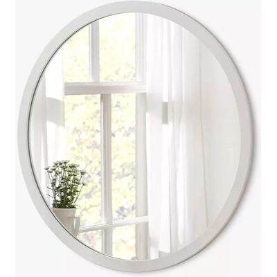 Yearn White Round Wall Mirror 50cm - Wall Mirror Yearn White Round Wall Mirror 50cm - Wall Mirror