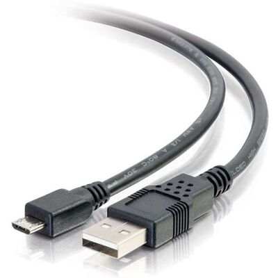 C2G 27365 Câble USB - USB A vers Micro-USB B - 2m - Noir - Publicité C2G 27365 Câble USB - USB A vers Micro-USB B - 2m - Noir - Publicité
