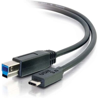 C2G USB 3.0 Type C naar B Kabel - Zwart C2G USB 3.0 Type C naar B Kabel - Zwart