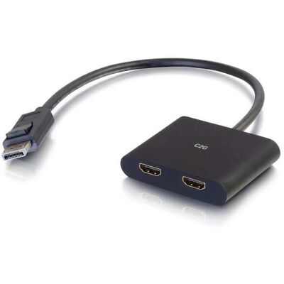 C2G 54293 Video Kabel Adapter DisplayPort - 2x HDMI - USB Micro-B - Zwart C2G 54293 Video Kabel Adapter DisplayPort - 2x HDMI - USB Micro-B - Zwart