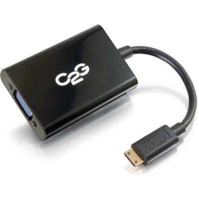 C2G Kabel Mini-HDMI auf VGA Audio Converter - 0,2m Schwarz C2G Kabel Mini-HDMI auf VGA Audio Converter - 0,2m Schwarz
