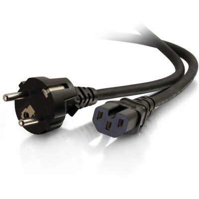 C2G 2M Strömkabel - IEC C15 till CEE 7/7 - Svart C2G 2M Strömkabel - IEC C15 till CEE 7/7 - Svart