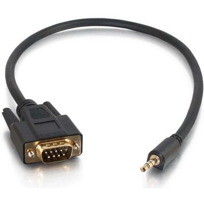 C2G Cable Adaptador 0,5m DB9 a 3,5mm - Serial y Audio - Negro C2G Cable Adaptador 0,5m DB9 a 3,5mm - Serial y Audio - Negro