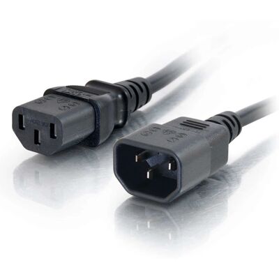 C2G 88504 Stromkabel Schwarz C13 C14 Verlängerung 3M C2G 88504 Stromkabel Schwarz C13 C14 Verlängerung 3M