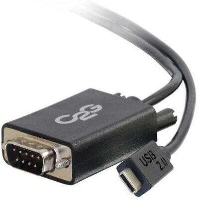 CablesToGo USB-C till DB9 serial RS232-adapter - Svart CablesToGo USB-C till DB9 serial RS232-adapter - Svart