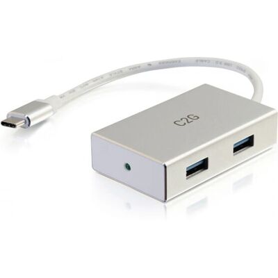 C2G 89153 USB Hub - USB-C 4 Ports - Silver C2G 89153 USB Hub - USB-C 4 Ports - Silver