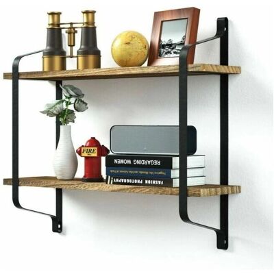 UNHO - 2-Shelf Mensola da Parete - Legno di pino - Mensola da Parete UNHO - 2-Shelf Mensola da Parete - Legno di pino - Mensola da Parete