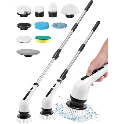 Unbranded - 9 IN 1 Electric Spin Scrubber - White - Cleaning brush Unbranded - 9 IN 1 Electric Spin Scrubber - White - Cleaning brush