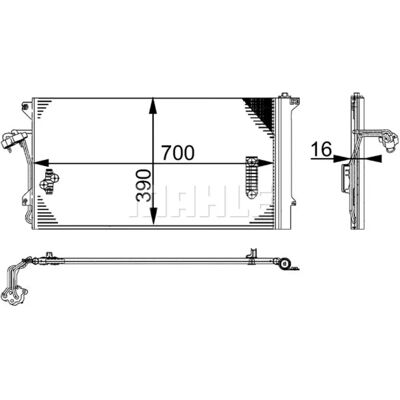 Mahle AC 659 000S - Klimaanlagenkondensator Mahle AC 659 000S - Klimaanlagenkondensator