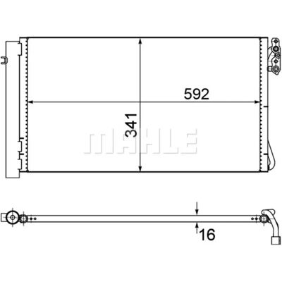 Mahle AC 414 001S Condensateur - Radiateur à tubes parallèles - Publicité Mahle AC 414 001S Condensateur - Radiateur à tubes parallèles - Publicité
