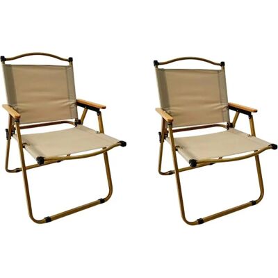 Generic - Silla de playa plegable - Estructura de acero - 2pk - Silla Generic - Silla de playa plegable - Estructura de acero - 2pk - Silla