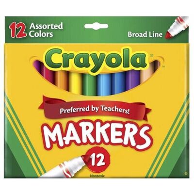 Crayola - Original Non-Toxic Conical Tip - 12-count Markers Crayola - Original Non-Toxic Conical Tip - 12-count Markers