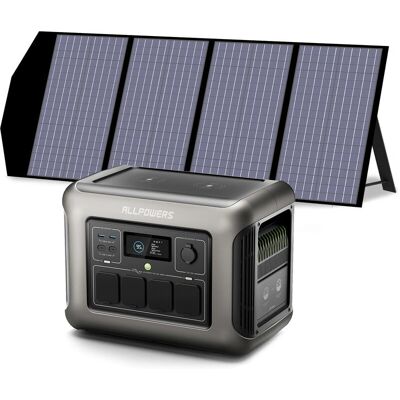 Allpowers R1500 Estación de energía portátil - 1152Wh, 1800W, Panel solar Allpowers R1500 Estación de energía portátil - 1152Wh, 1800W, Panel solar