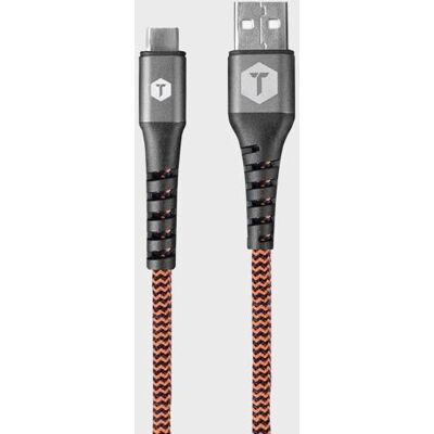 ToughTested TT-FC6-C2A USB-kabel - Svart, Oransje - USB Type-C Lader ToughTested TT-FC6-C2A USB-kabel - Svart, Oransje - USB Type-C Lader