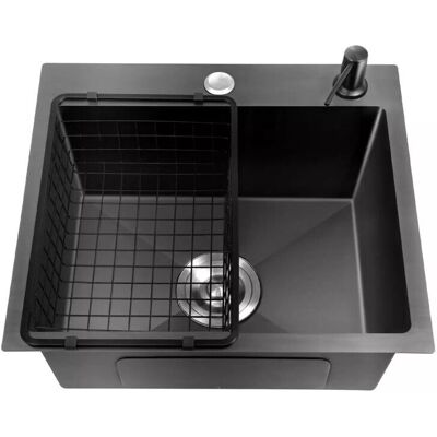 GOJOY - 40x45cm Acero inoxidable - Negro - Giro 360° - Fregadero GOJOY - 40x45cm Acero inoxidable - Negro - Giro 360° - Fregadero