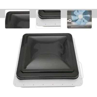 Gojoy - Ventana techo claraboya 42x42 - 42x42 cm - White/Black - Roof Vent Gojoy - Ventana techo claraboya 42x42 - 42x42 cm - White/Black - Roof Vent