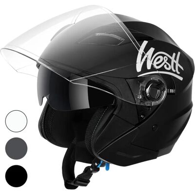Westt - Jethelm - Matt Schwarz - XL - Jet Helmet Westt - Jethelm - Matt Schwarz - XL - Jet Helmet