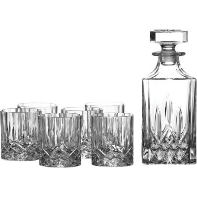 Royal Doulton Decanter and 6 Tumbler Glasses Set - Elegant Glassware Royal Doulton Decanter and 6 Tumbler Glasses Set - Elegant Glassware