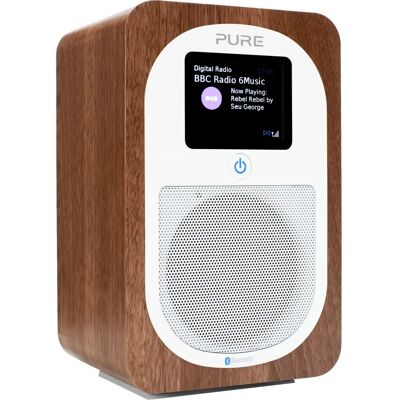 Radio cyfrowe przenośne Pure Evoke H3 Walnut z Bluetooth, dwoma budzikami, wyświetlaczem kolorowym Radio cyfrowe przenośne Pure Evoke H3 Walnut z Bluetooth, dwoma budzikami, wyświetlaczem kolorowym