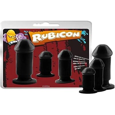Conjunto de Plugs Anales Evil Dark - Set de Plugs Anal Conjunto de Plugs Anales Evil Dark - Set de Plugs Anal