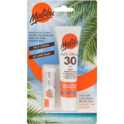 Malibu - Duo Pack SPF30 - Crème visage - Publicité Malibu - Duo Pack SPF30 - Crème visage - Publicité