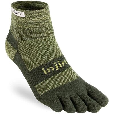 Chaussettes INJINJI Trail Mini-crew - Vert pour Courir - Publicité Chaussettes INJINJI Trail Mini-crew - Vert pour Courir - Publicité