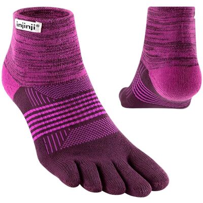 Injinji Trail Midweight Mini-Crew 35-40 Women Violet Socks Injinji Trail Midweight Mini-Crew 35-40 Women Violet Socks