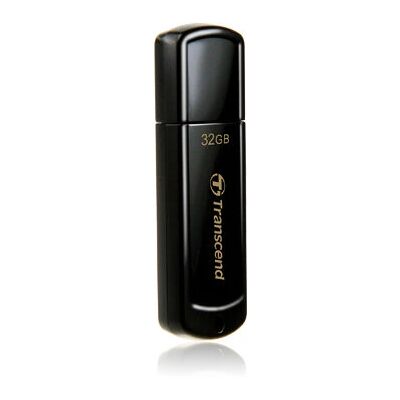 Transcend JetFlash 350 USB-flashdrive - USB 2.0, 32GB, Zwart Transcend JetFlash 350 USB-flashdrive - USB 2.0, 32GB, Zwart