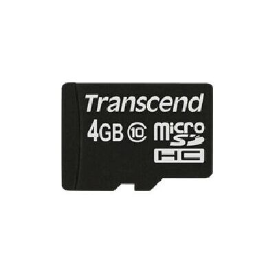 Transcend TS4GUSDC10 Scheda MicroSDHC 4GB Classe 10 - Scheda di memoria Transcend TS4GUSDC10 Scheda MicroSDHC 4GB Classe 10 - Scheda di memoria