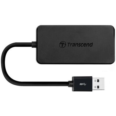 Hub USB Transcend - 4 porte USB 3.0 - Nero - Accessorio per computer Hub USB Transcend - 4 porte USB 3.0 - Nero - Accessorio per computer