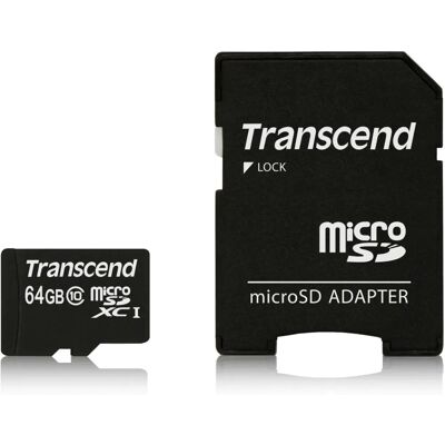 Transcend TS64GUSDXC10 MicroSDXC Speicherkarte - Klasse 10 Transcend TS64GUSDXC10 MicroSDXC Speicherkarte - Klasse 10