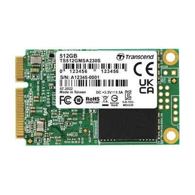 Transcend MSA230S 512 GB SSD - Högpresterande mSATA-enhet Transcend MSA230S 512 GB SSD - Högpresterande mSATA-enhet