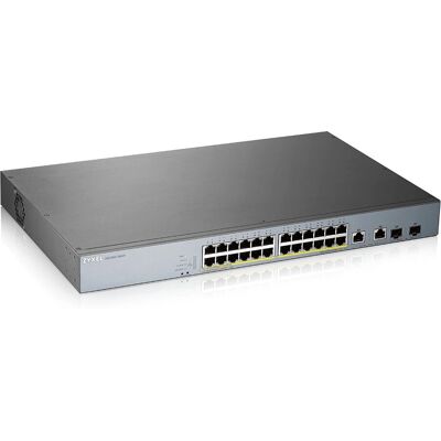 Zyxel GS1350-26HP - 26-portowy zarządzany CCTV PoE switch - długi zasięg - 375W - Przełącznik sieciowy Zyxel GS1350-26HP - 26-portowy zarządzany CCTV PoE switch - długi zasięg - 375W - Przełącznik sieciowy