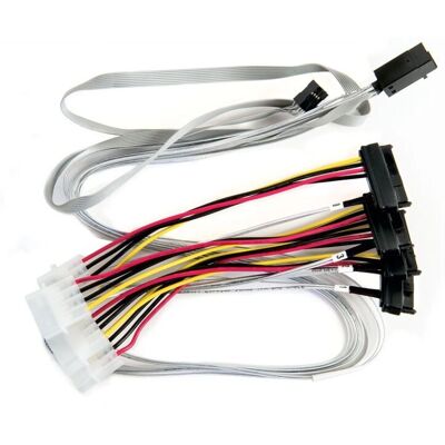 Microchip 2280100-R SAS Kabel - 0,8m - Weiß - Datentransfer Microchip 2280100-R SAS Kabel - 0,8m - Weiß - Datentransfer