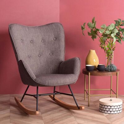 Muebles Cosy - Silla mecedora estilo escandinavo gris oscuro - Salón Muebles Cosy - Silla mecedora estilo escandinavo gris oscuro - Salón
