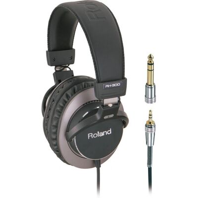 Roland RH-300 Kopfhörer - Robuste, klare Klangqualität, 45mm Treiber Roland RH-300 Kopfhörer - Robuste, klare Klangqualität, 45mm Treiber