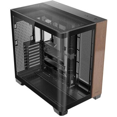 Gabinete Torre Completa Antec C8 Curve Wood - Preto, Transparente, Madeira Gabinete Torre Completa Antec C8 Curve Wood - Preto, Transparente, Madeira