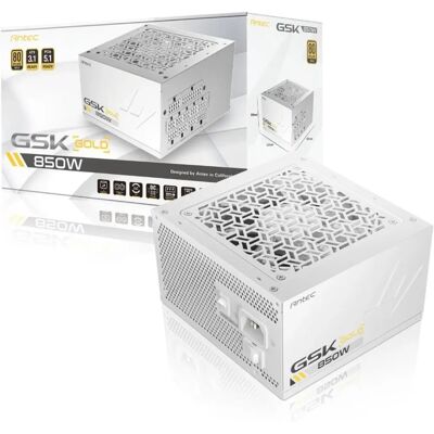 Antec Gsk 850W Power Supply - ATX 3.1 80 Plus Gold - Modular - White Antec Gsk 850W Power Supply - ATX 3.1 80 Plus Gold - Modular - White
