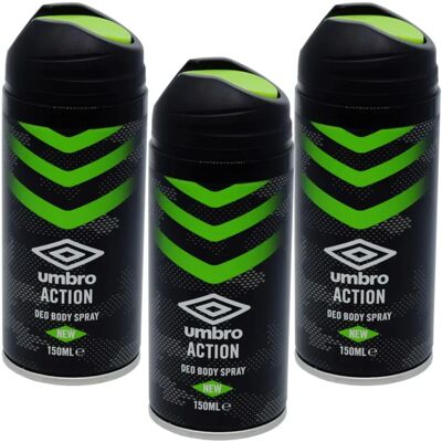 Umbro Action Déodorant en Spray - Hommes - 150 ml - Déodorant en Spray - Publicité Umbro Action Déodorant en Spray - Hommes - 150 ml - Déodorant en Spray - Publicité