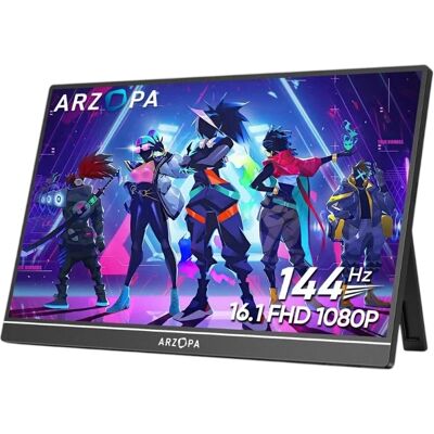 Moniteur portable ARZOPA Z1FC 16,1" - Full-HD, 1 ms, Noir - Publicité Moniteur portable ARZOPA Z1FC 16,1" - Full-HD, 1 ms, Noir - Publicité