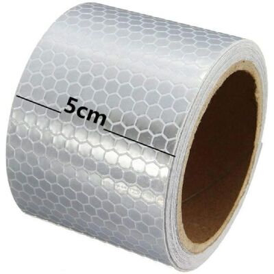Nastro rifrangente bianco STICKERSLAB - 50mm x 25m - Alta visibilità Nastro rifrangente bianco STICKERSLAB - 50mm x 25m - Alta visibilità
