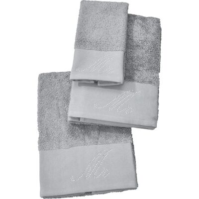 DONE Stone Silbergrauer Strass Handtuch - Badetuch DONE Stone Silbergrauer Strass Handtuch - Badetuch